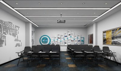 现代培训室3D模型下载